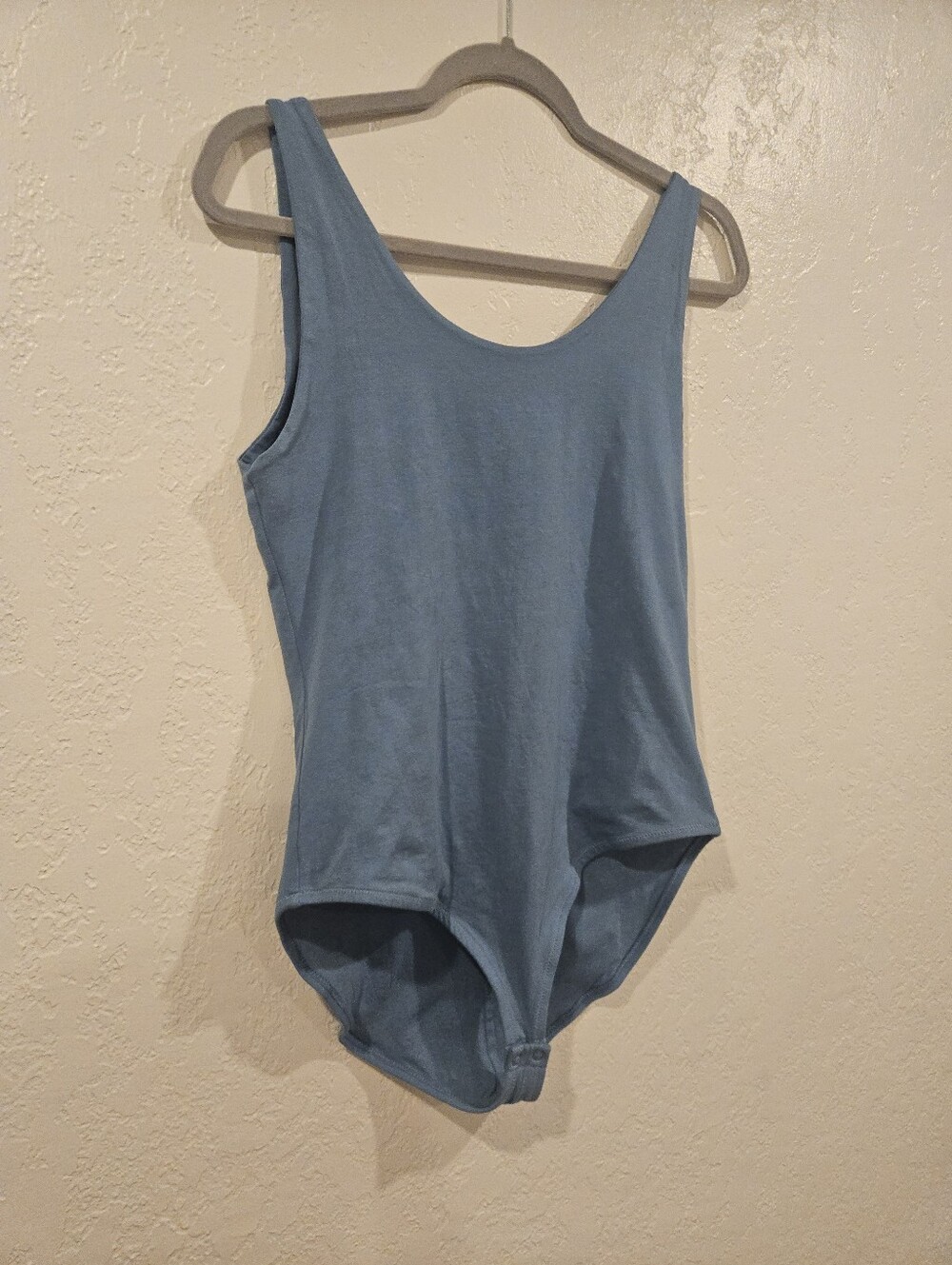 Pact Womens Everyday Tank Body Suit Slate Blue 95% Organic Cotton Sleeveless EUC